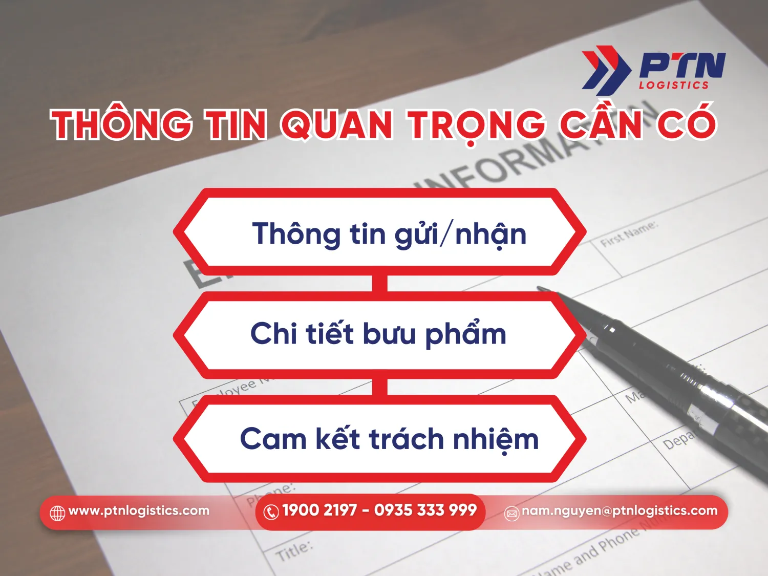 Thông tin có trong thư đảm bảo