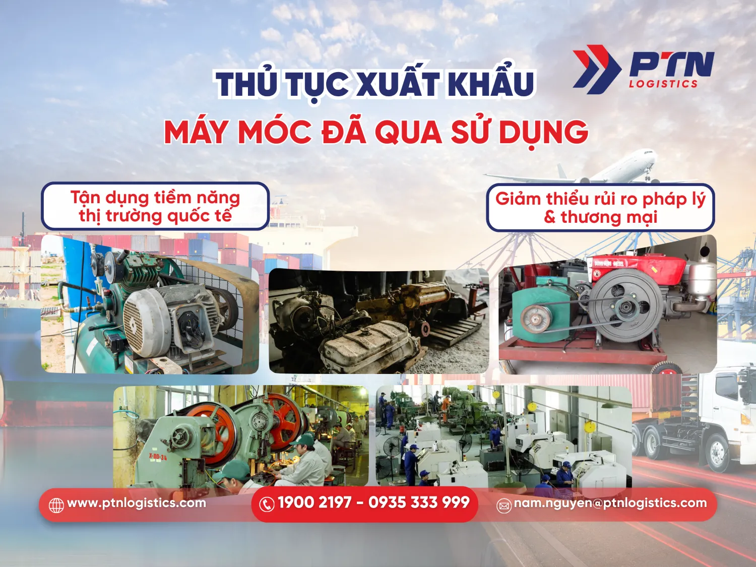 Thủ tục xuất khẩu máy móc đã qua sử dụng