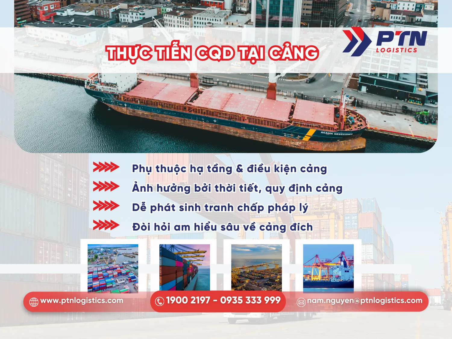 Thực tiễn điều khoản CQD tại cảng