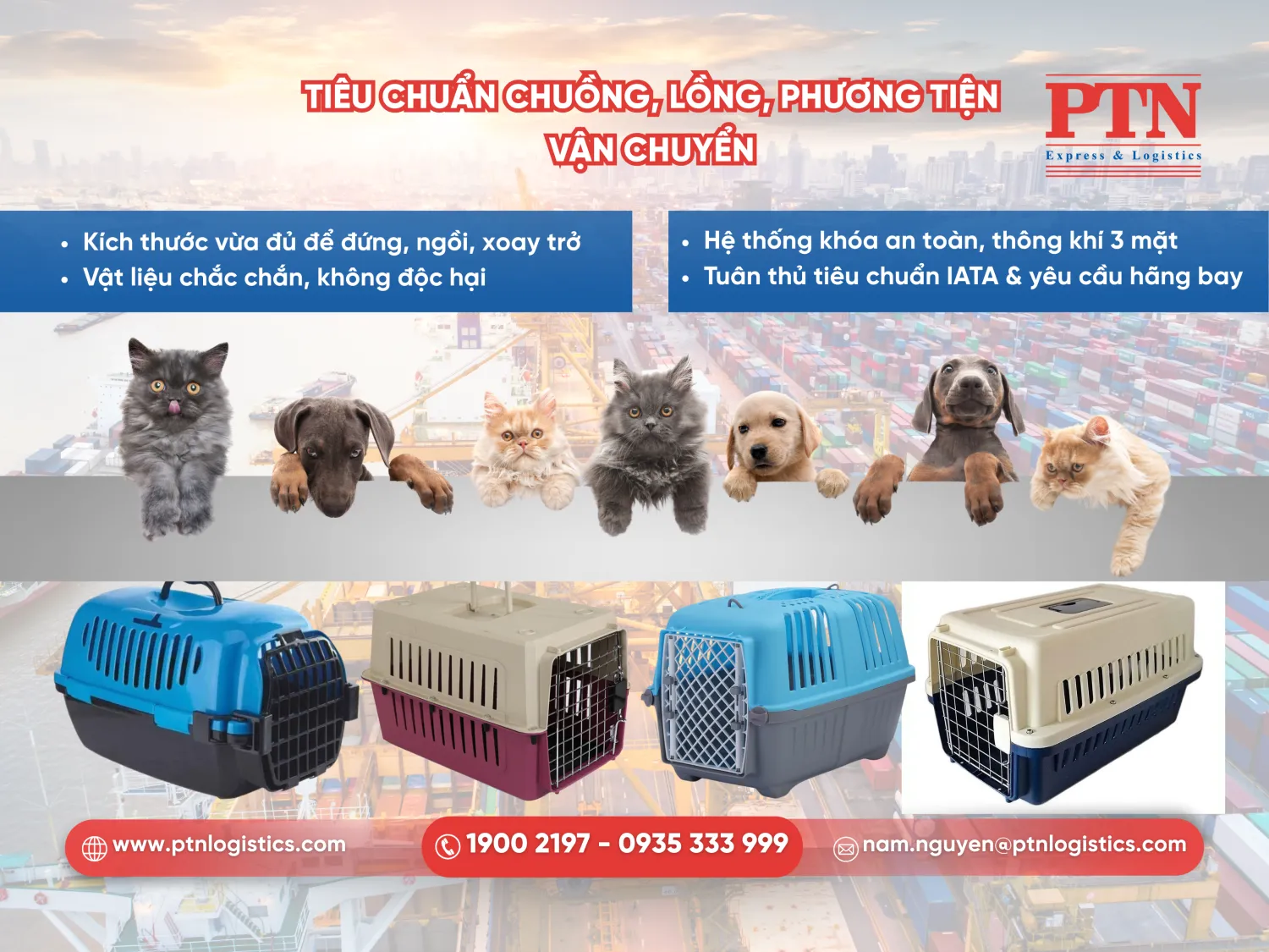 Tiêu chuẩn chuồng, lồng, phương tiện vận tải