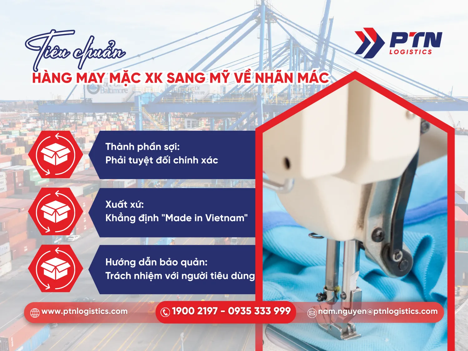 Tiêu chuẩn hàng may mặc xuất khẩu sang Mỹ về nhan sắc
