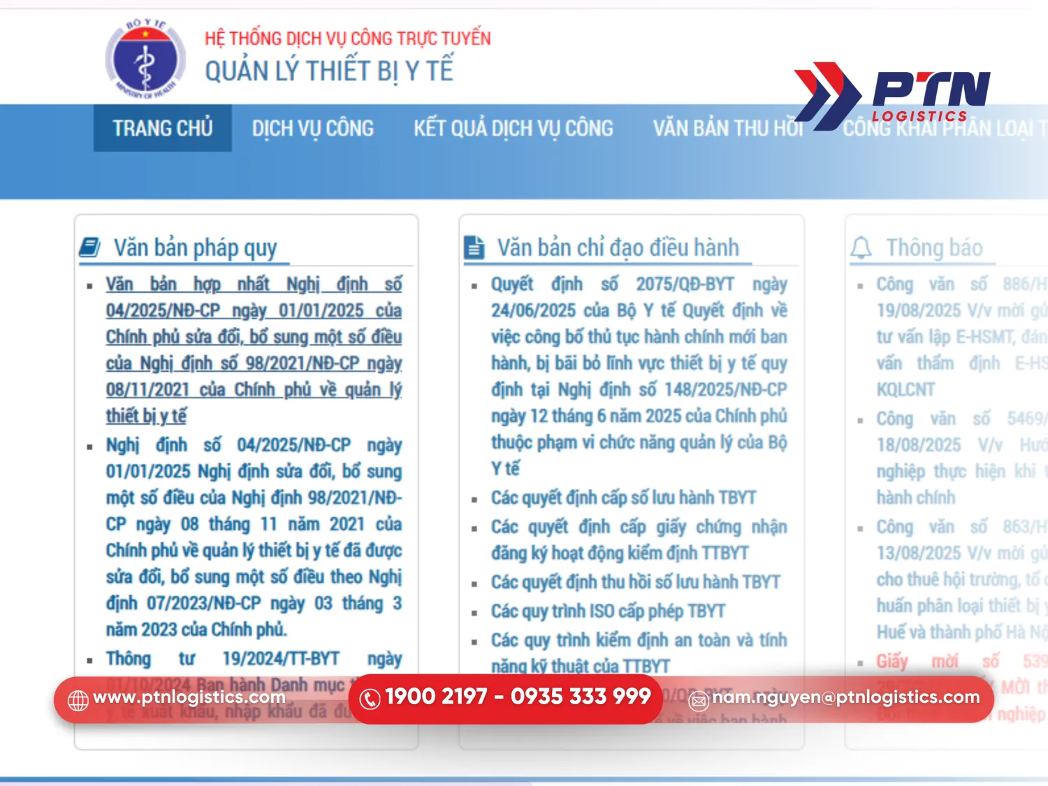 Tìm hiểu cổng thông tin của bộ y tế