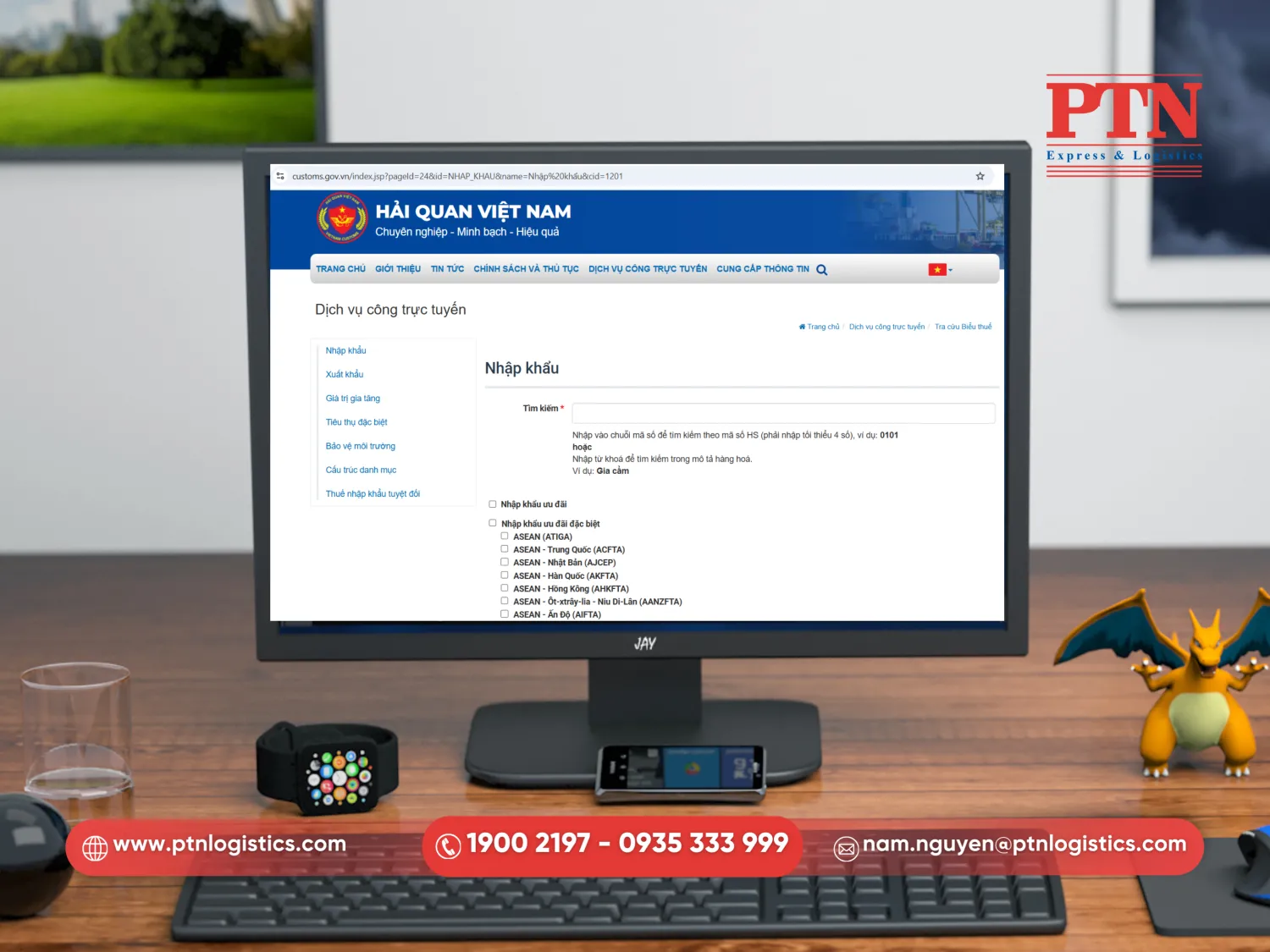 Tra cứu thuế nhập khẩu trên phần mềm Tổng cục Hải quan