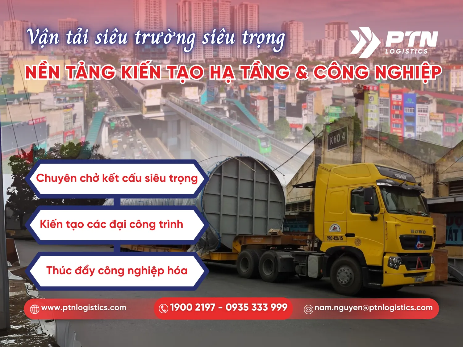 Vai trò của vận tải siêu trường siêu trọng