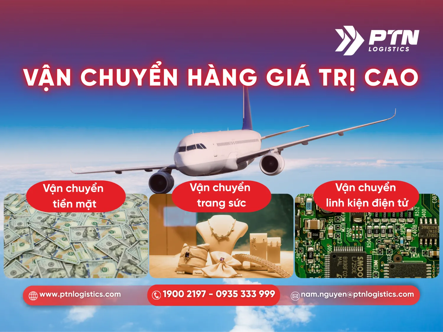 Vận chuyển hàng hóa trị cao bằng airfreight
