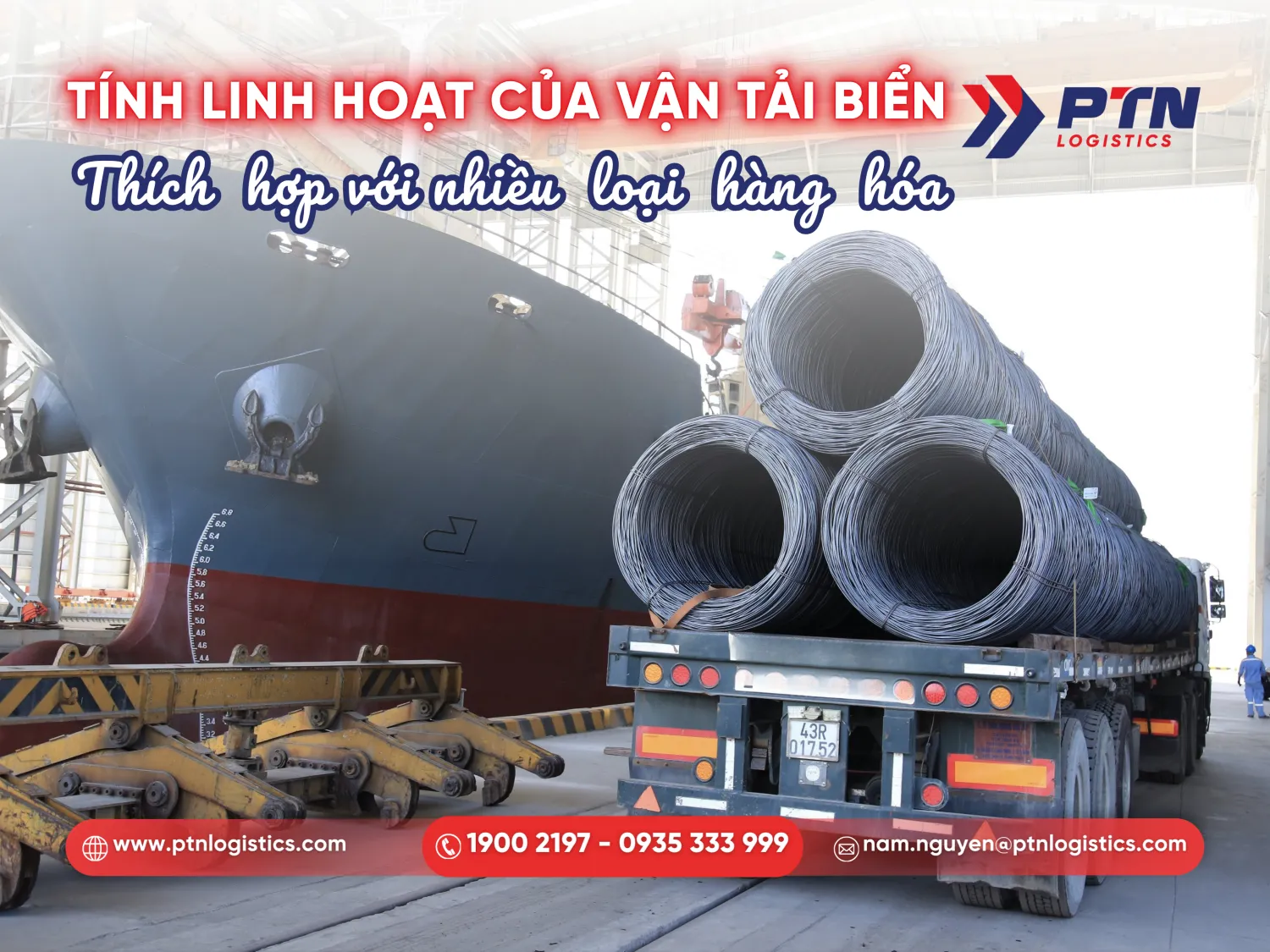 Vận tải đường biển thích hợp với loại hàng hóa