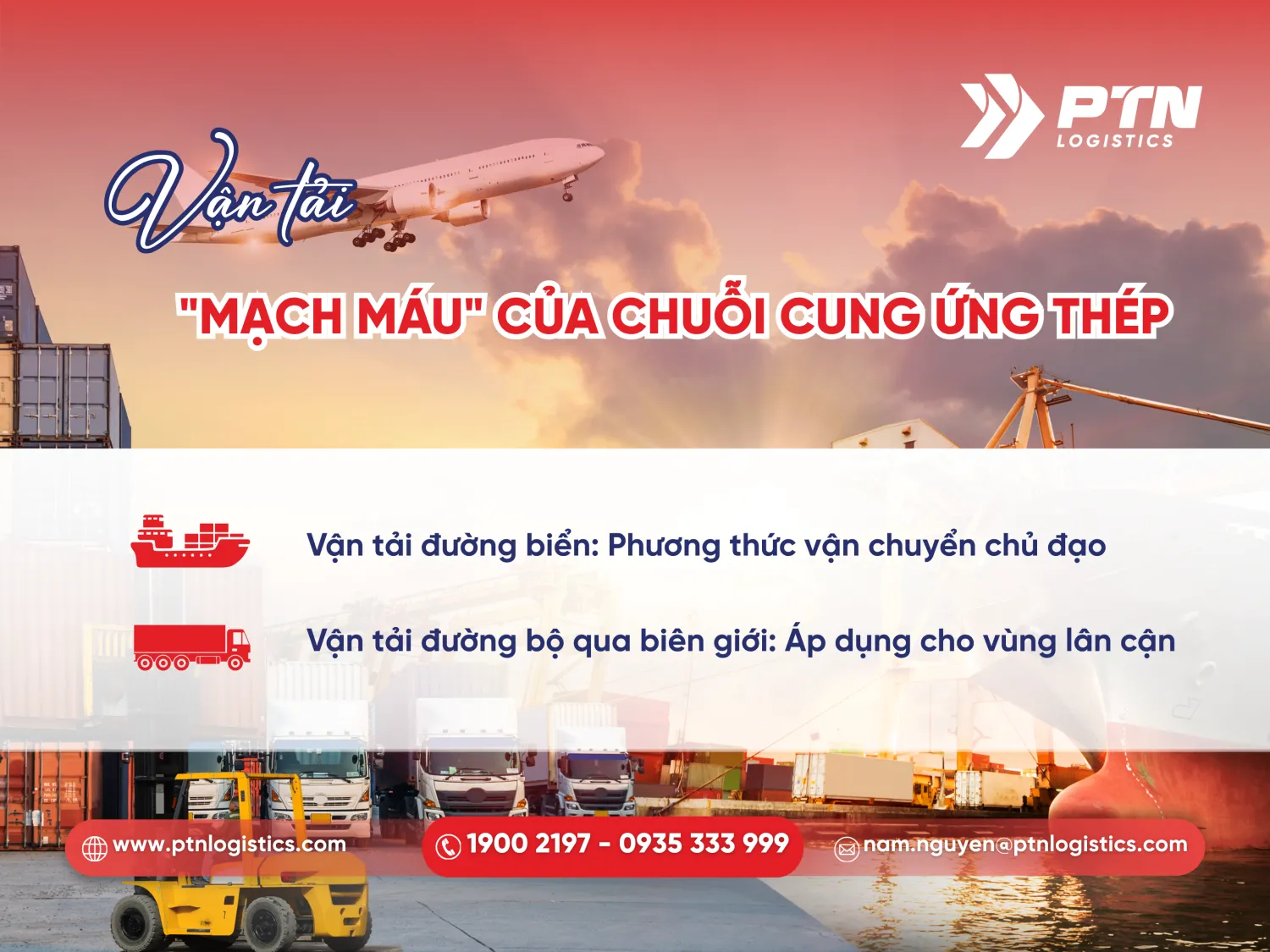 Vận tải là mạch máu của chuỗi cung ứng thép