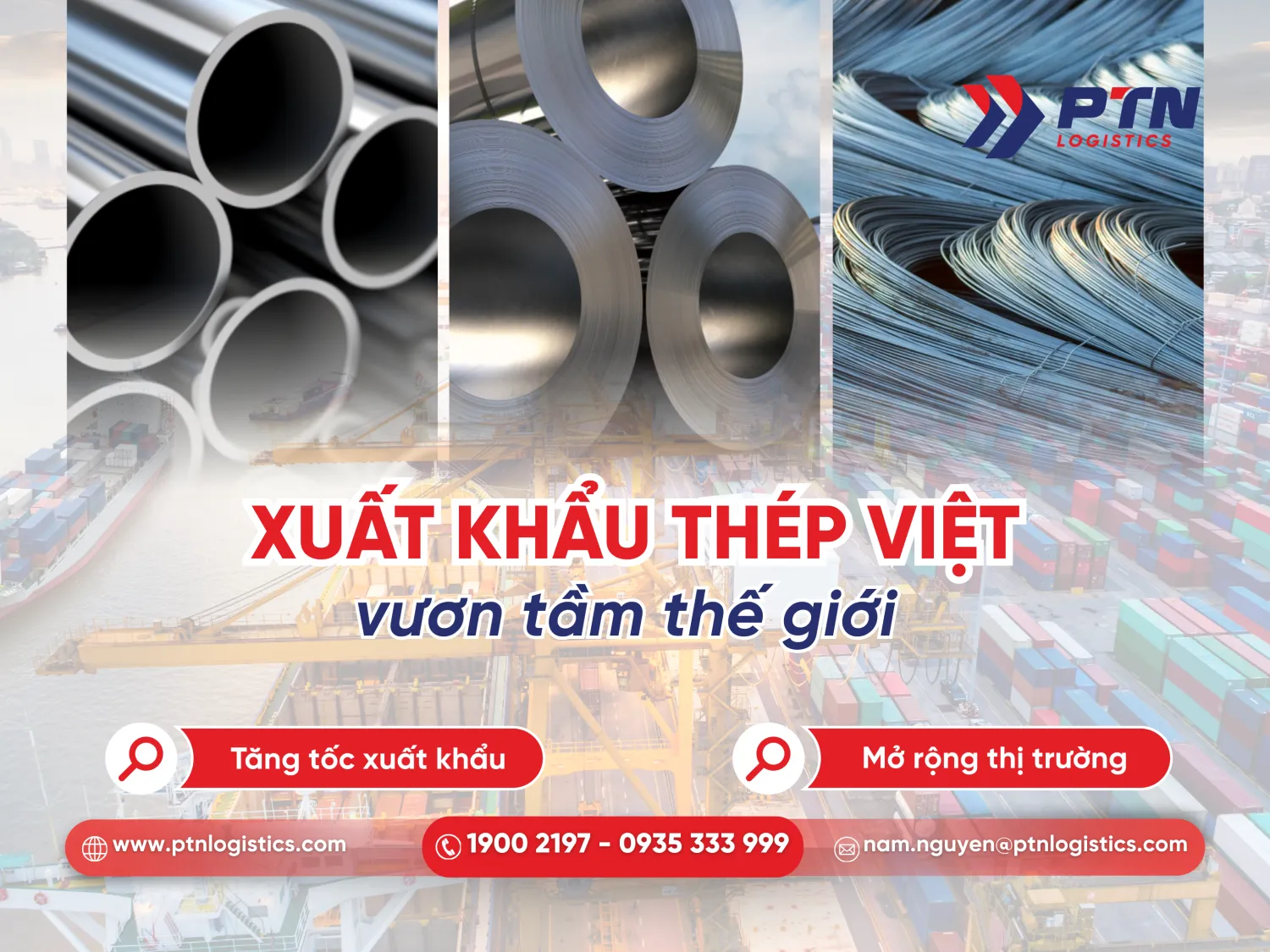 Xuất khẩu thép Việt vươn tầm thế giới