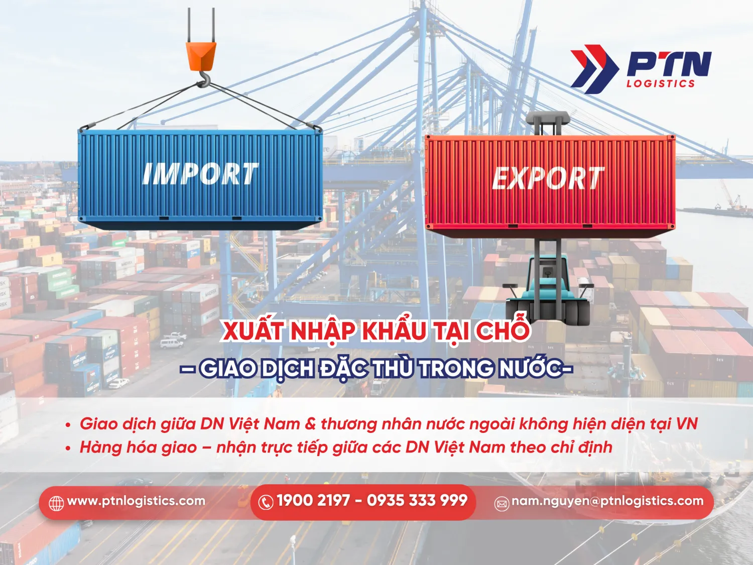 Xuất nhập khẩu tại chỗ là giao dịch đặc thù trong nước