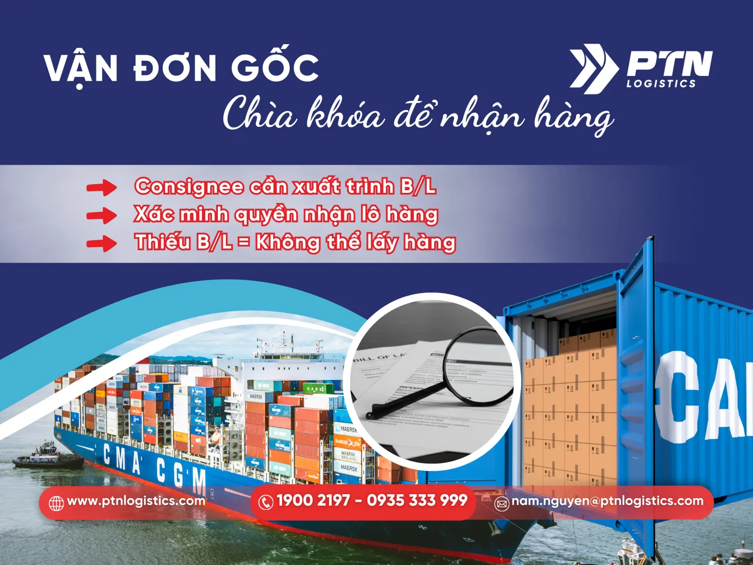 Xuất trình bộ chứng từ để nhận hàng