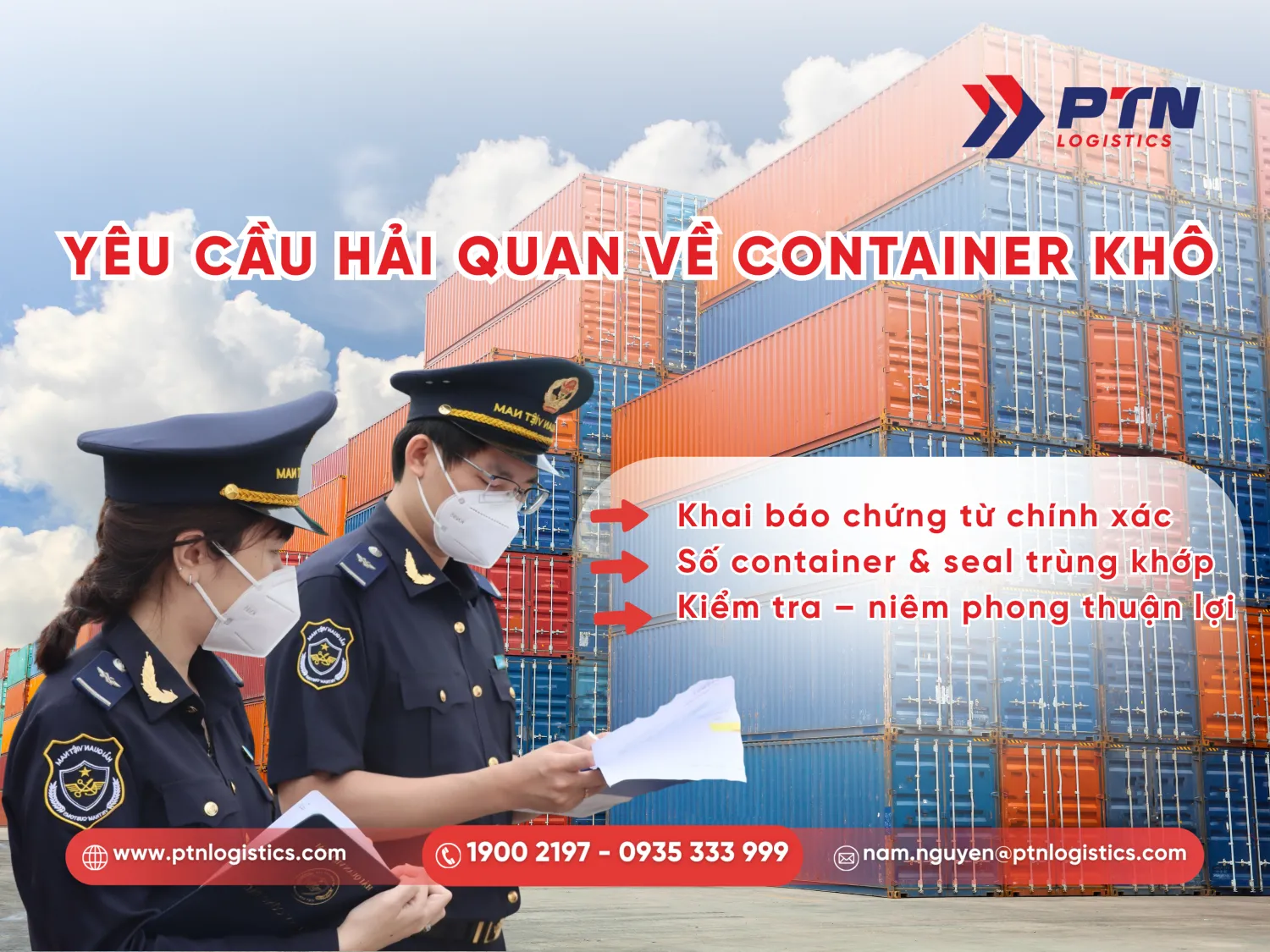 Yêu cầu về hải quan khi sử dụng container khô