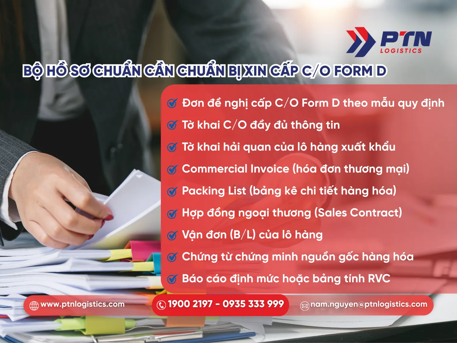 Bộ hồ sơ đầy đủ cần chuẩn bị để xin cấp C/O Form D
