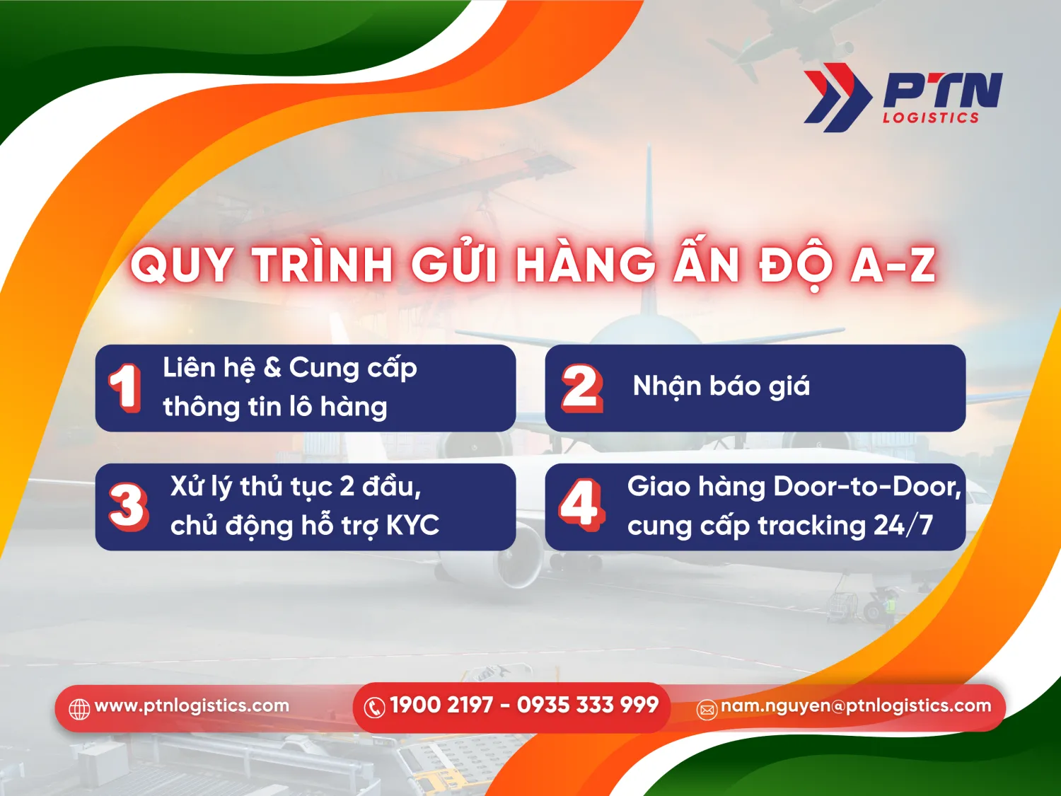 Các bước chuyển phát nhanh đi Ấn Độ