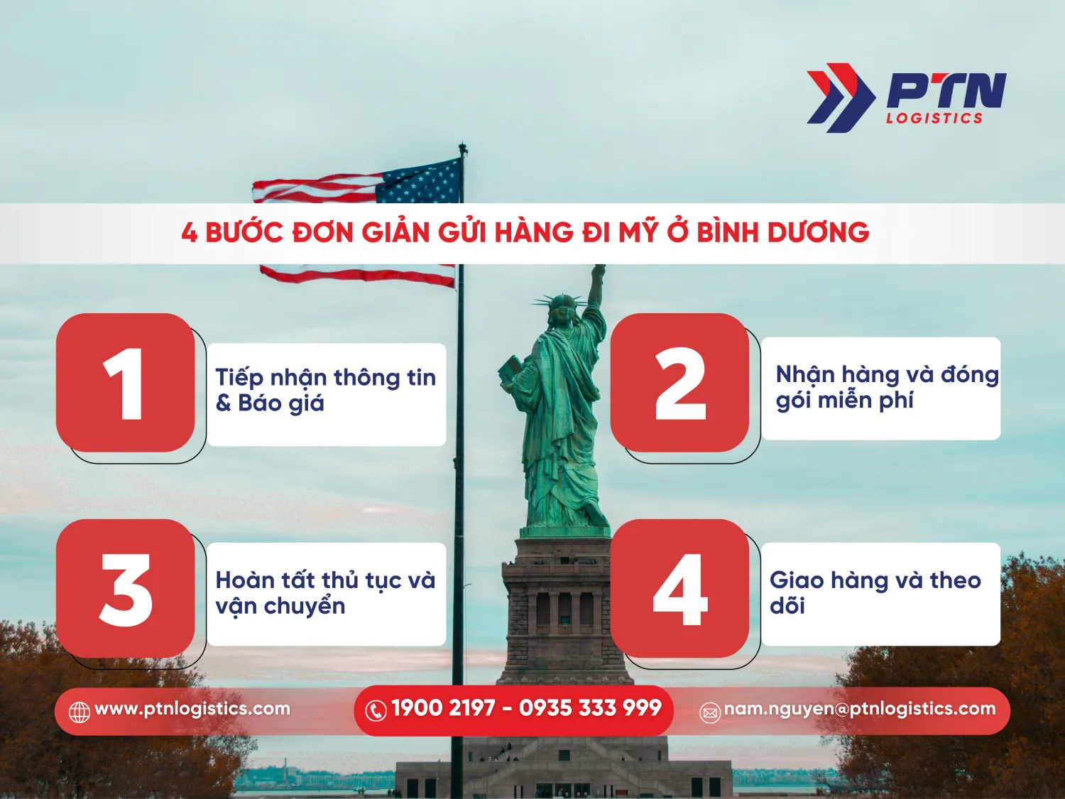 Các bước đơn giản gửi hàng đi Mỹ ở Bình Dương