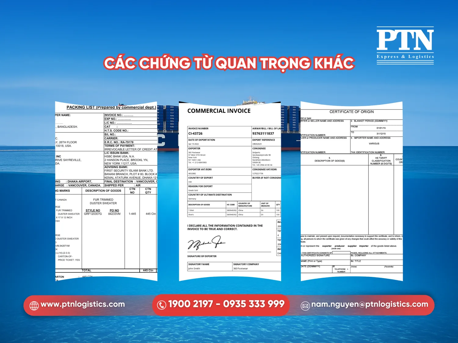 Các chứng từ quan trọng khác