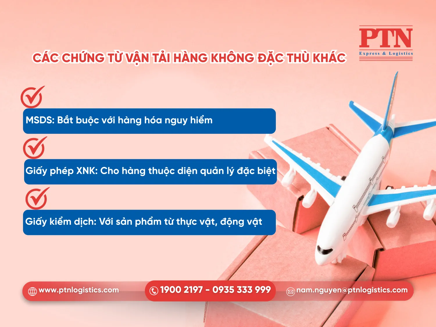 Các chứng từ vận tải hàng không đặc thù khác