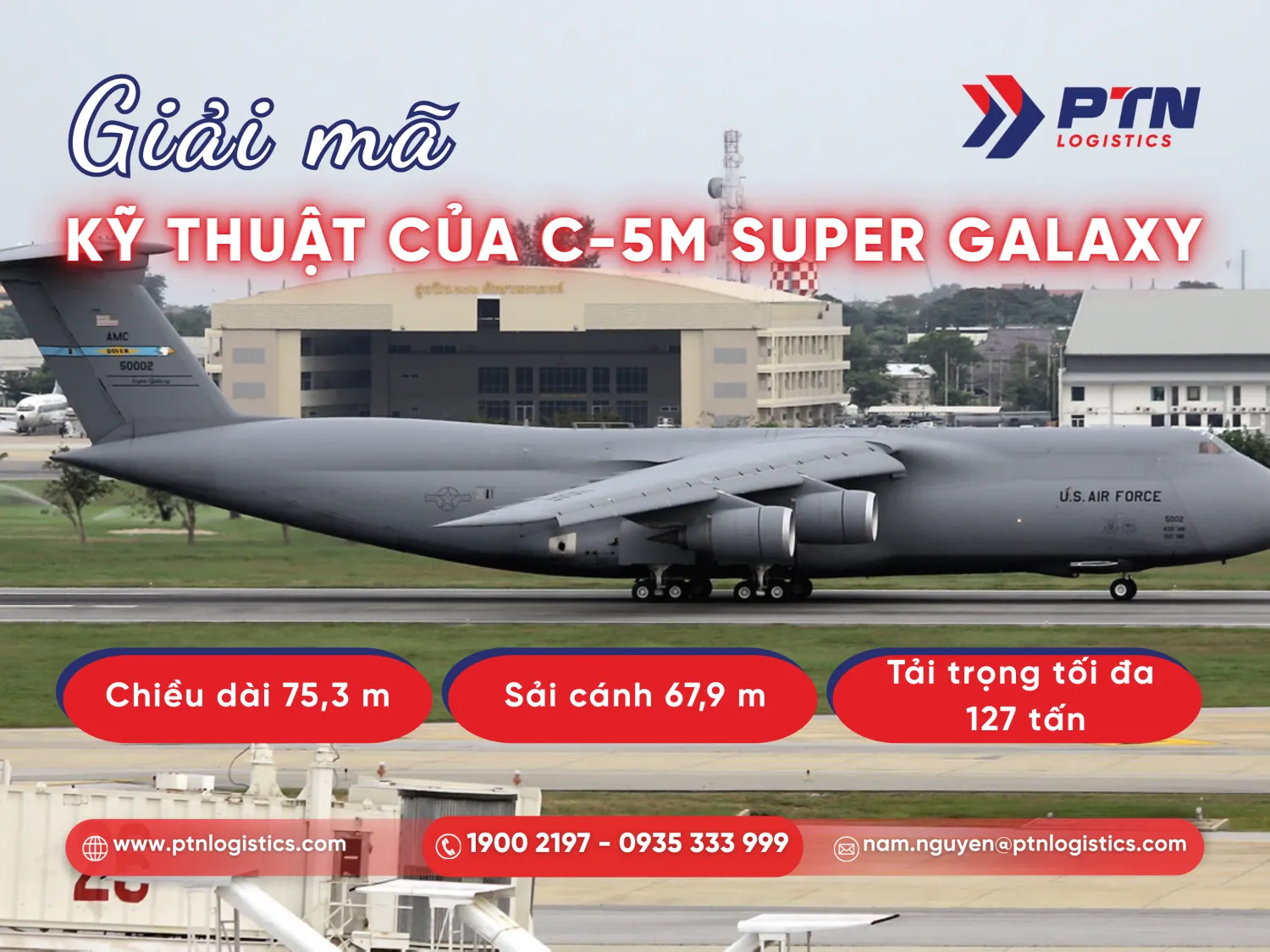 Các đặc điểm của máy bay vận tải lớn nhất của Mỹ