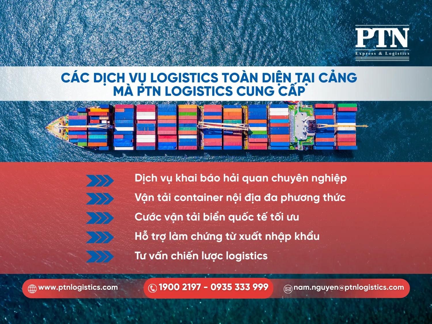 Các dịch vụ logistics mà PTN Logistics cung cấp