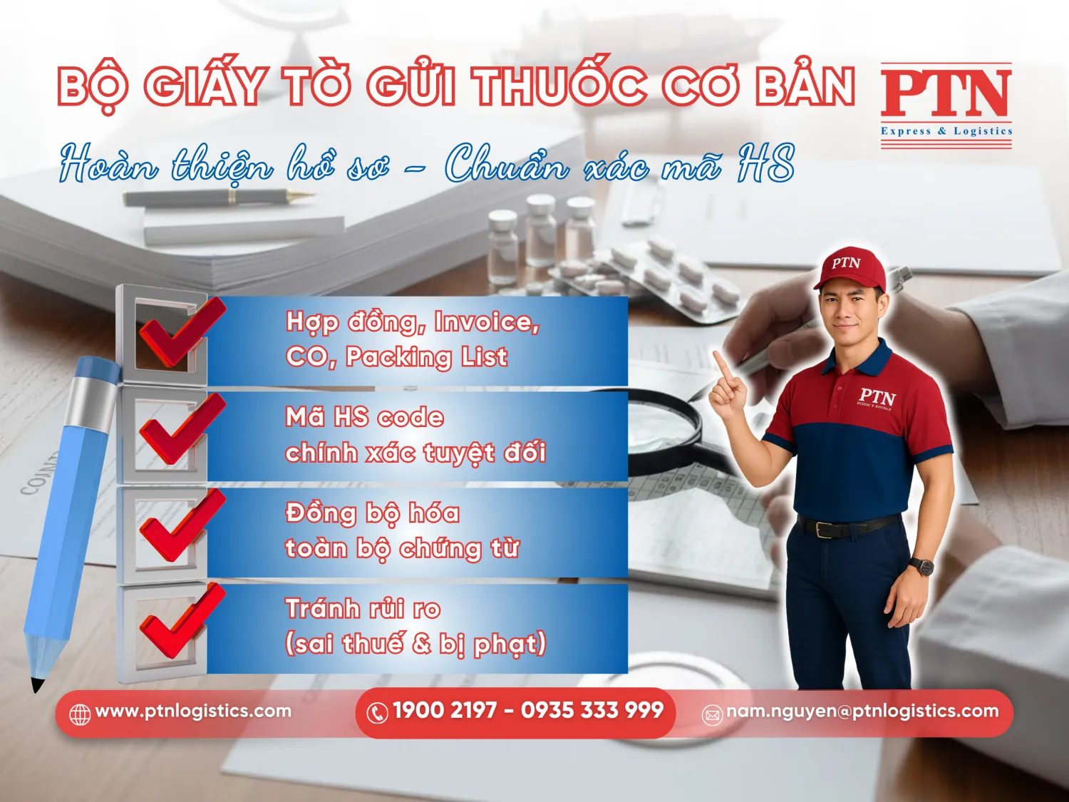 Các hồ sơ cần thiết để gửi thuốc đi nước ngoài