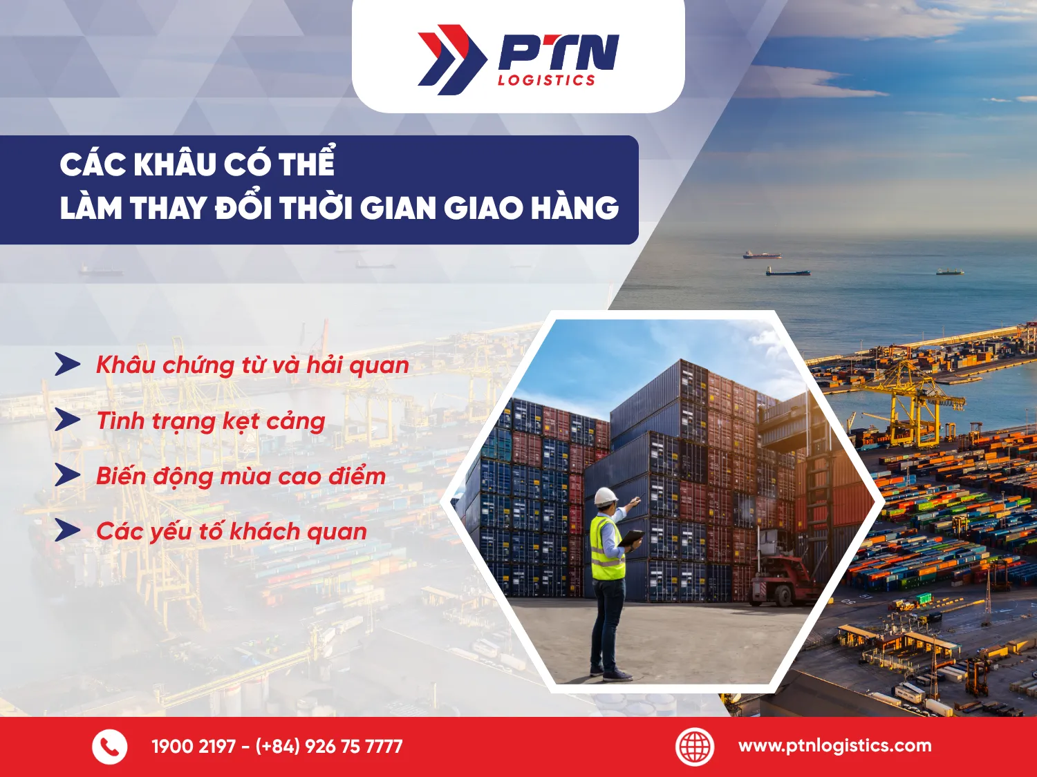 Các khâu có thể làm thay đổi thời gian giao hàng