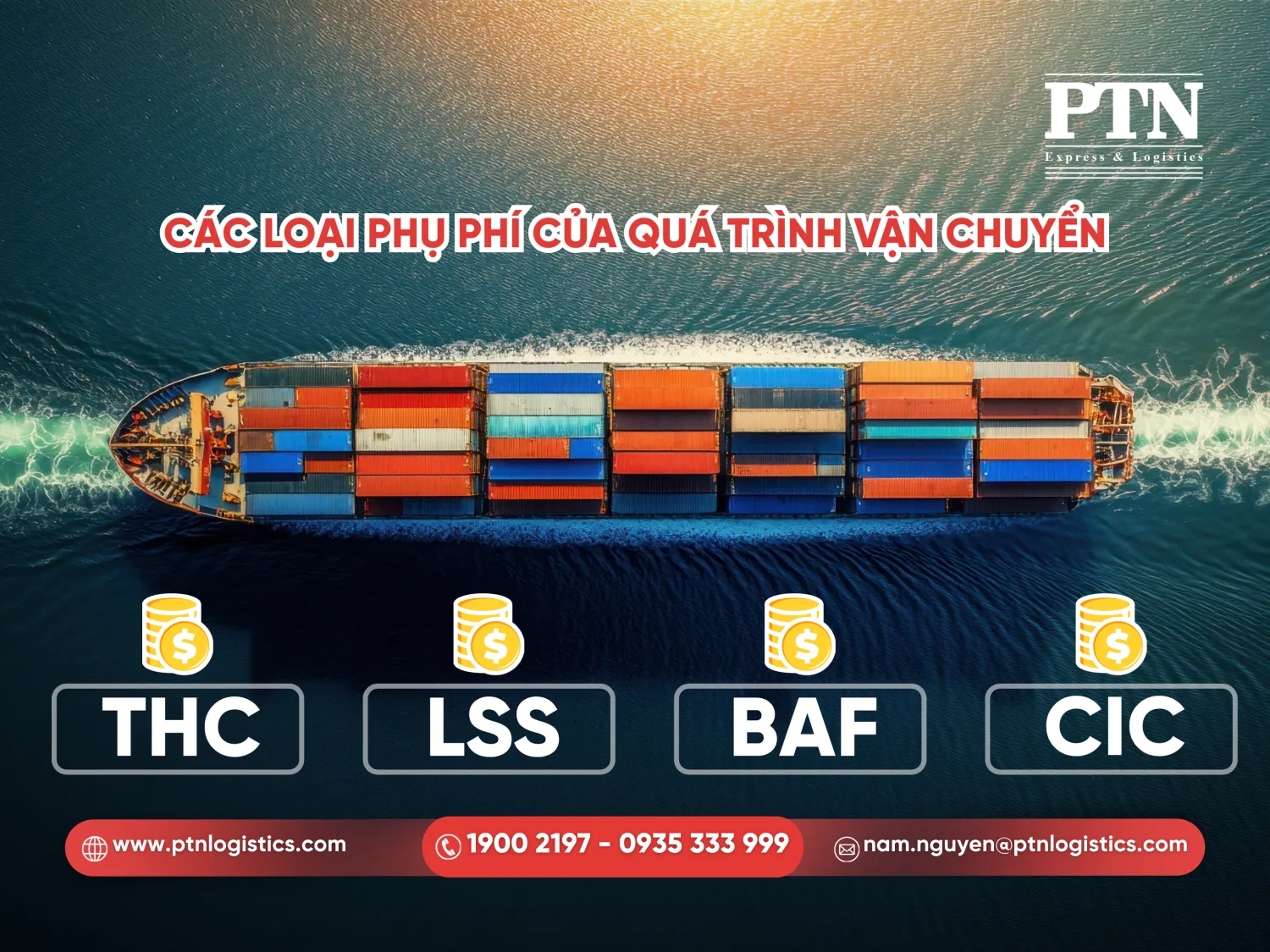 Các loại phụ phí của quá trình vận chuyển