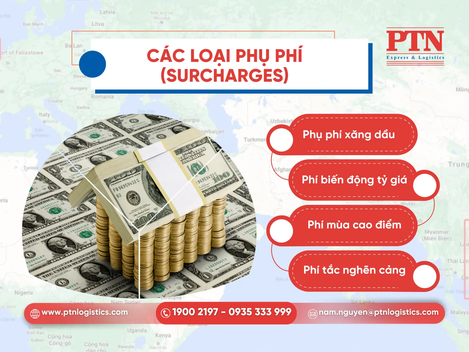Các loại phụ phí (Surcharges)