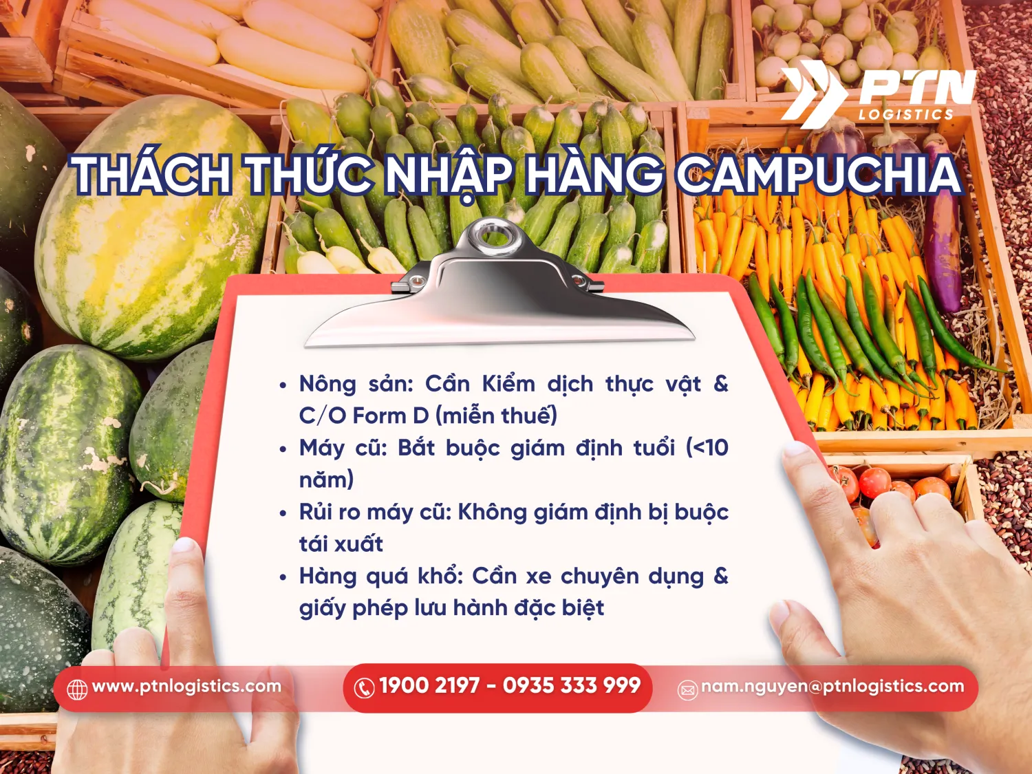 Các lưu ý khi nhập hàng nông sản