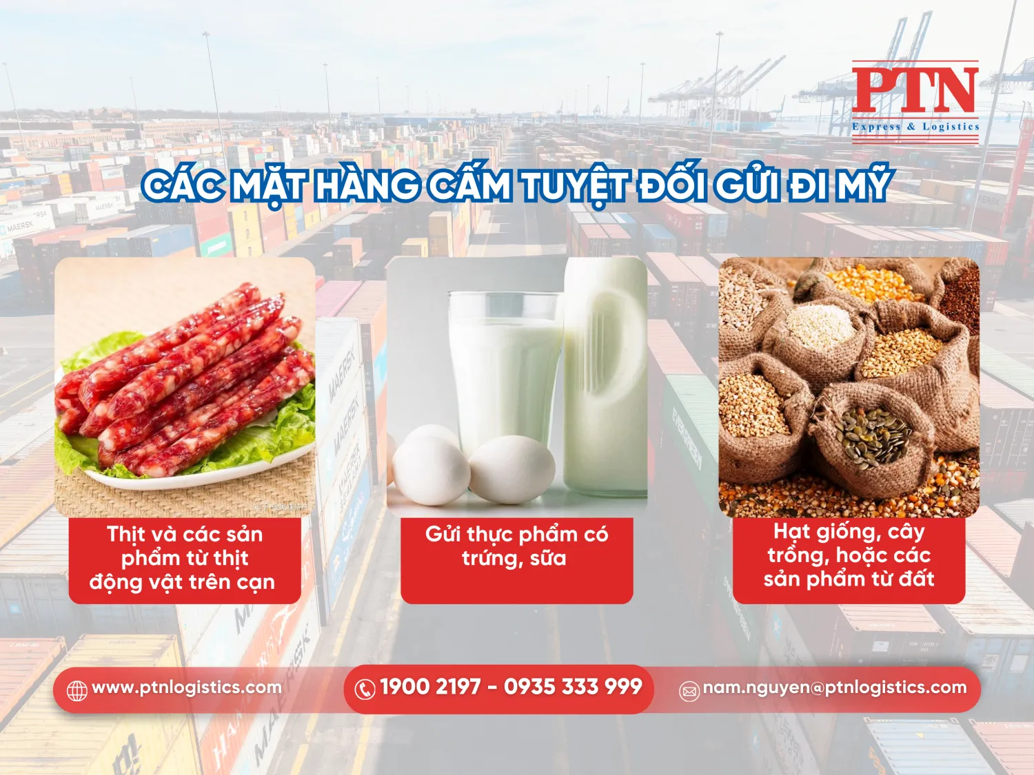 Các mặt hàng cấm tuyệt đối gửi đi Mỹ