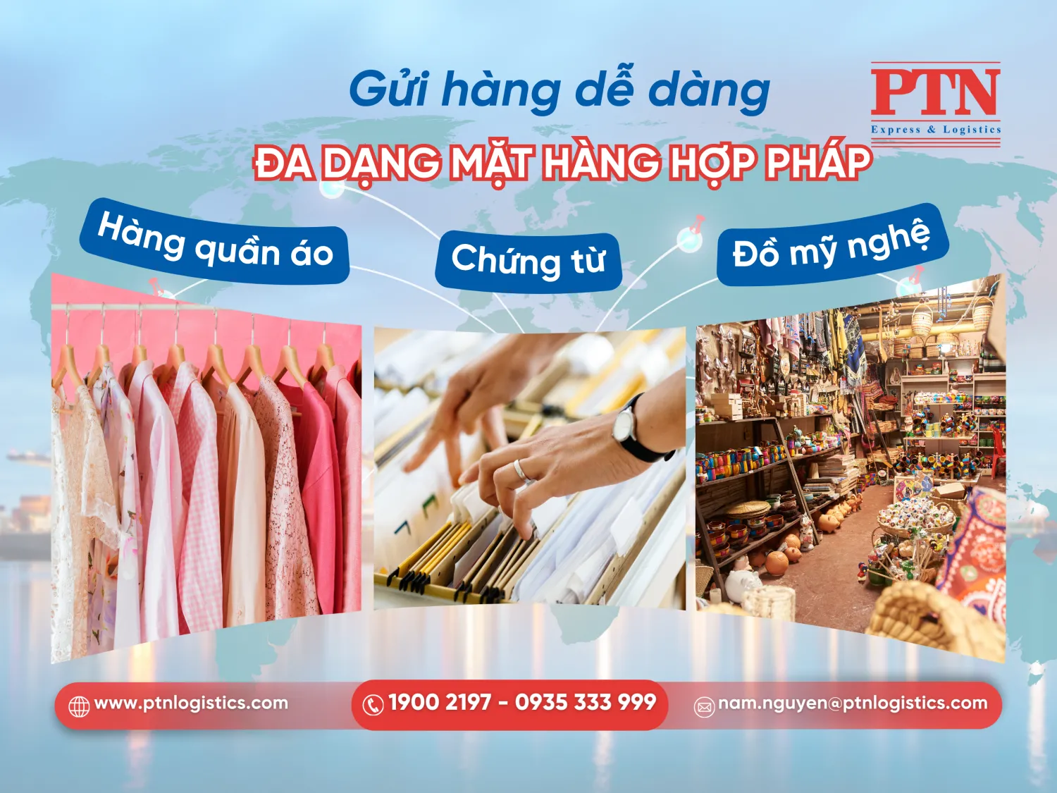 Các mặt hàng được phép gửi đi nước ngoài