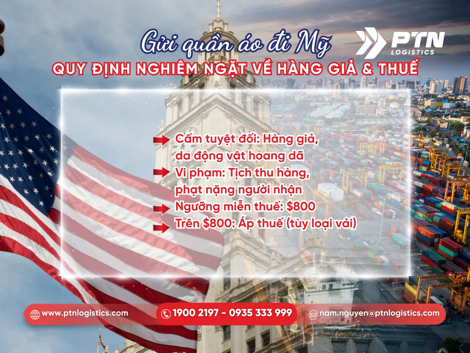 Các mặt hàng hạn chế và cấm gửi đi Mỹ