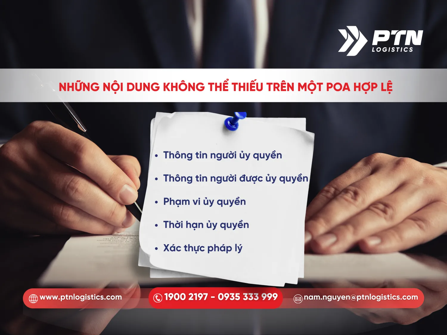 Các nội dung không thể thiếu trên một POA hợp lệ