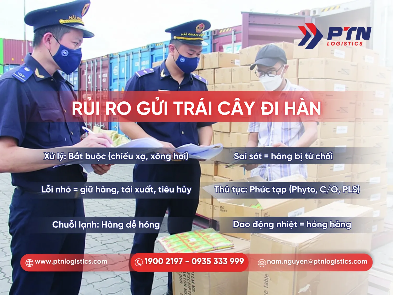 Các rủi ro về thủ tục hải quan
