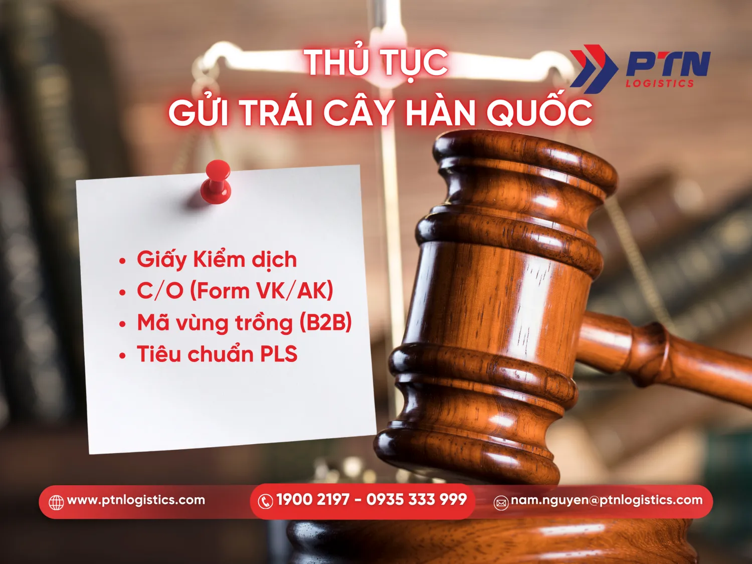 Các thủ tục pháp lý khi gửi trái cây đi Hàn