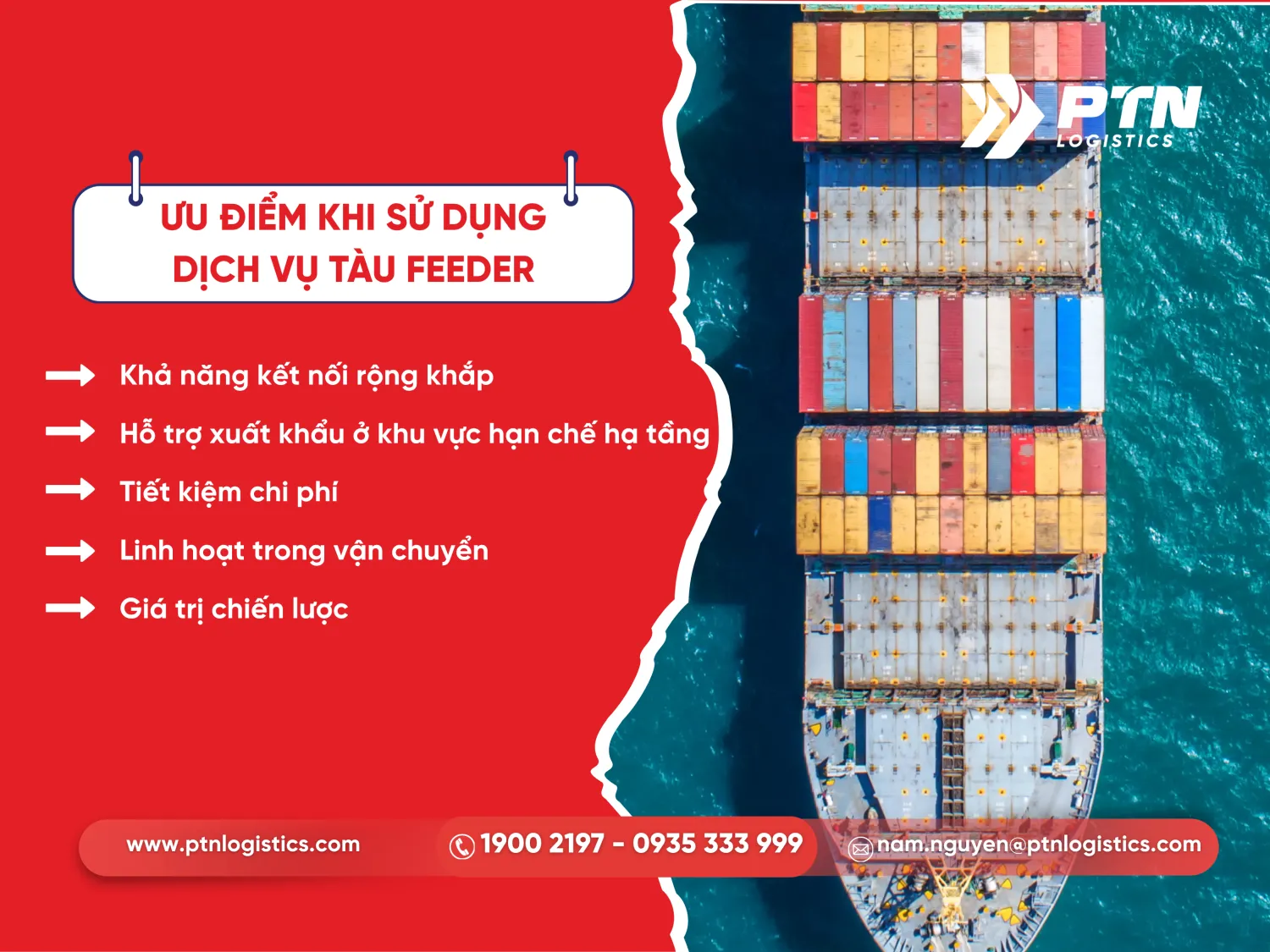 Các ưu điểm khi sử dụng dịch vụ tàu feeder