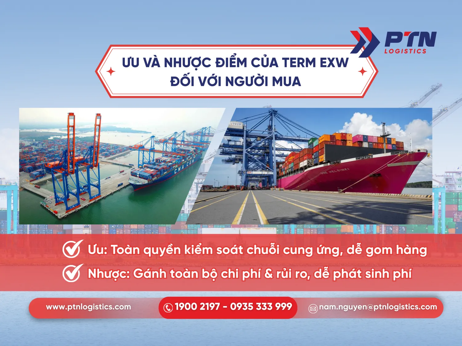 Các ưu và nhược điểm của term EXW đối với người mua