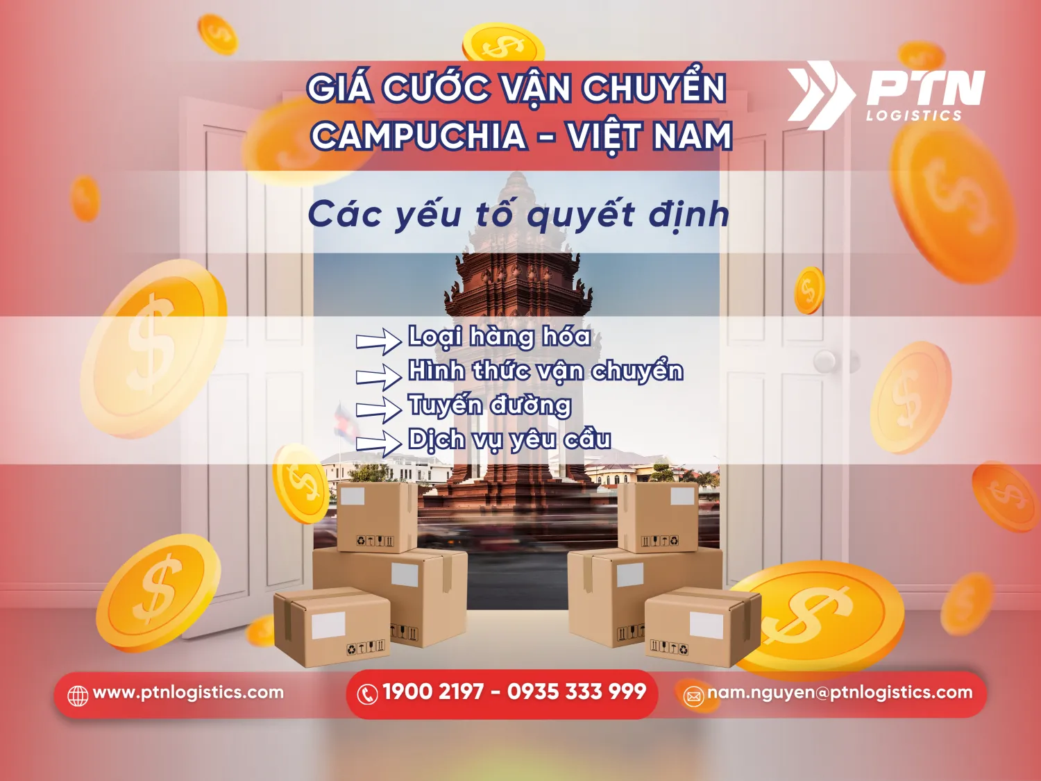 Các yếu tố ảnh hưởng đến giá cước