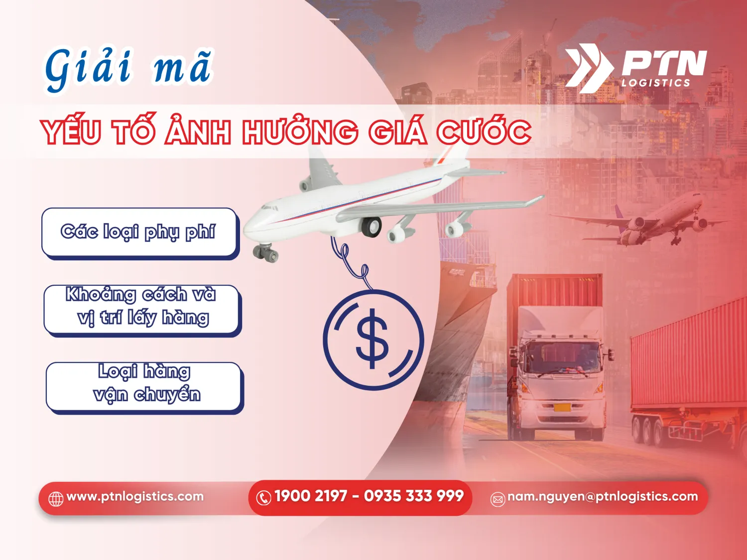 Các yếu tố cấu thành cước phí vận chuyển