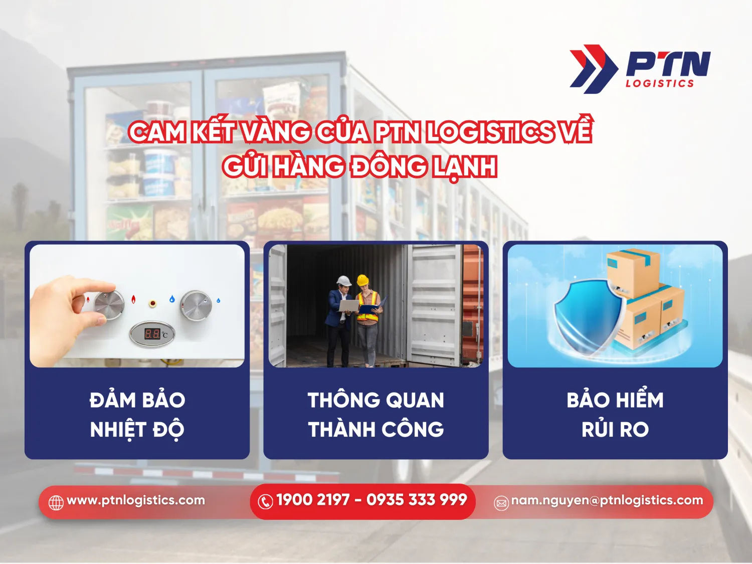 Cam kết vàng của PTN về gửi hàng đông lạnh