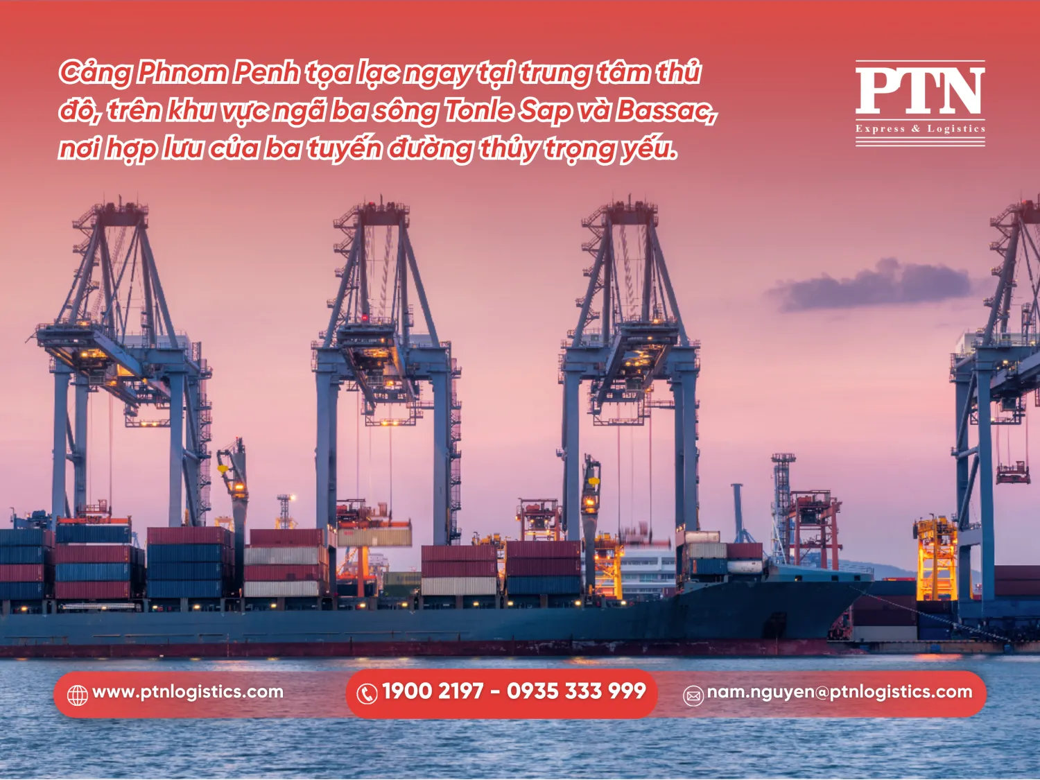 Cảng Phnom Penh sở hữu vị trí địa lý chiến lược