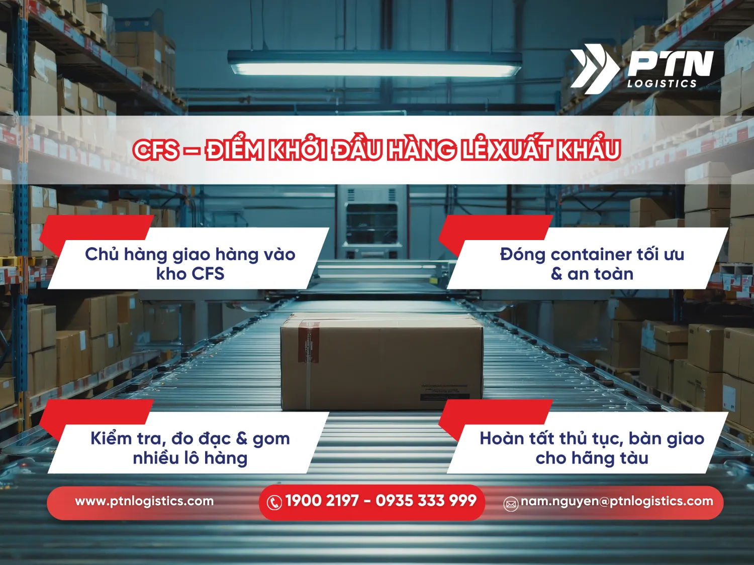 CFS là điểm khởi đầu hàng lẻ xuất khẩu