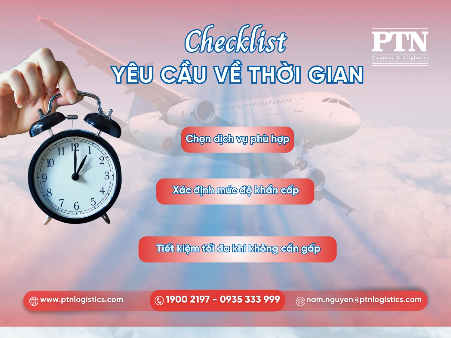 Checklist yêu cầu về thời gian