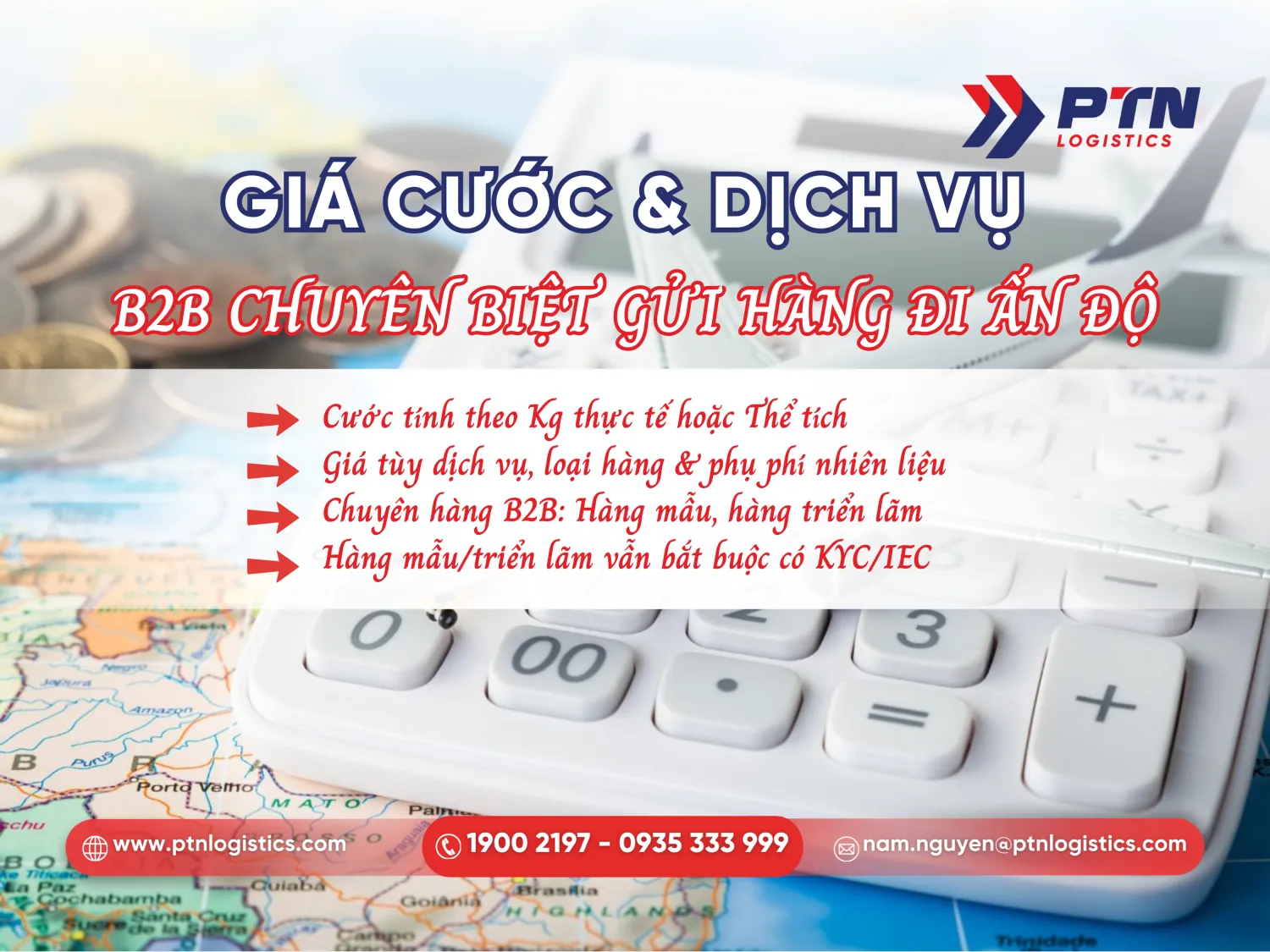 Chi phí chuyển phát nhanh đi Ấn Độ
