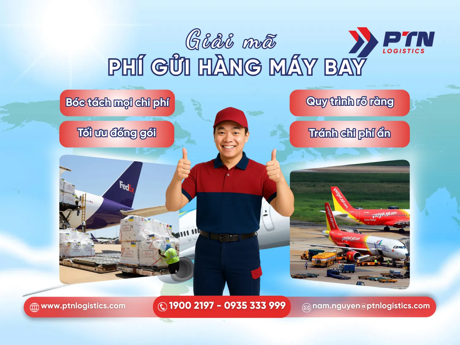 Chi phí gửi hàng máy bay