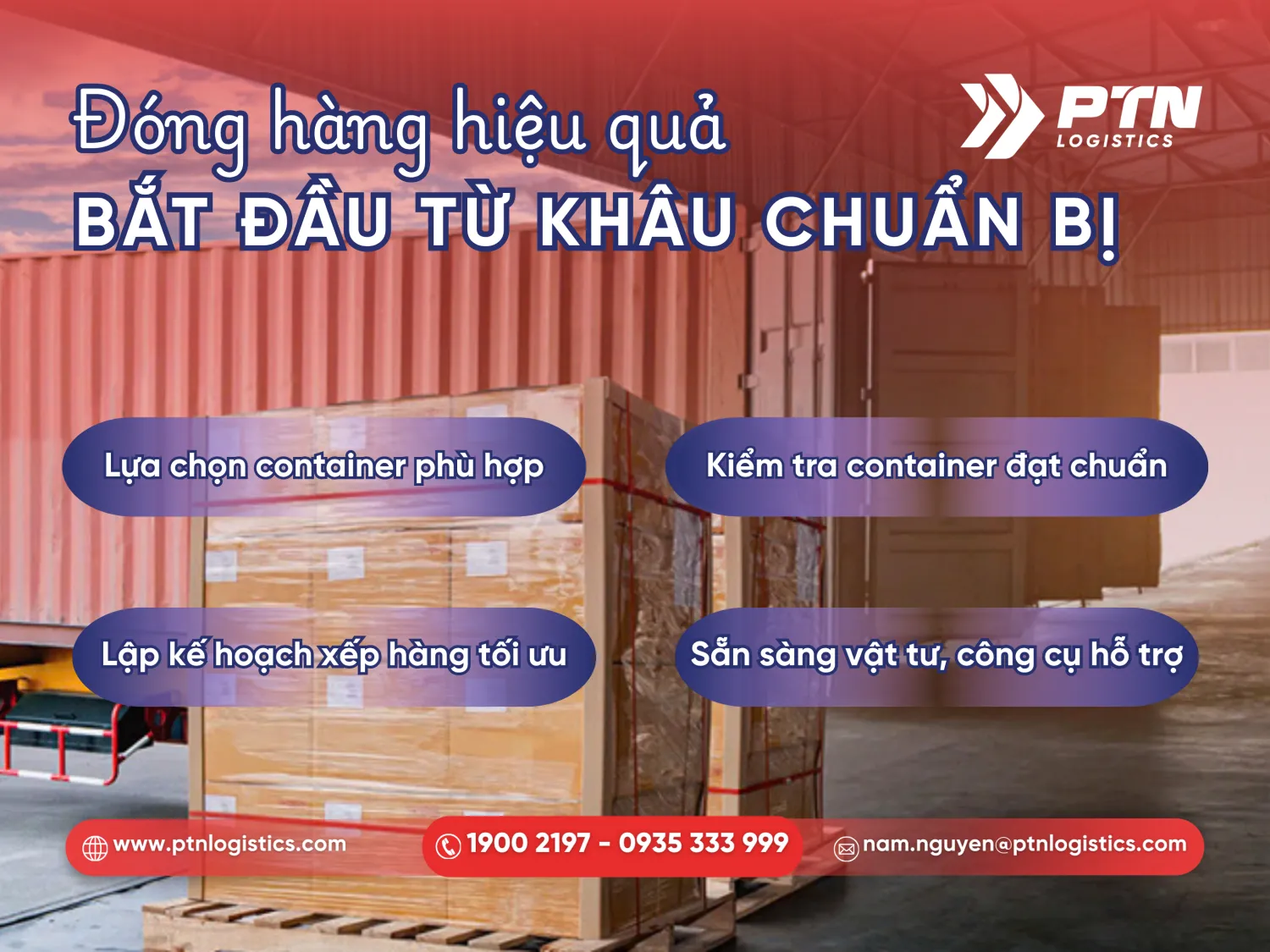 Chuẩn bị trước khi đóng hàng