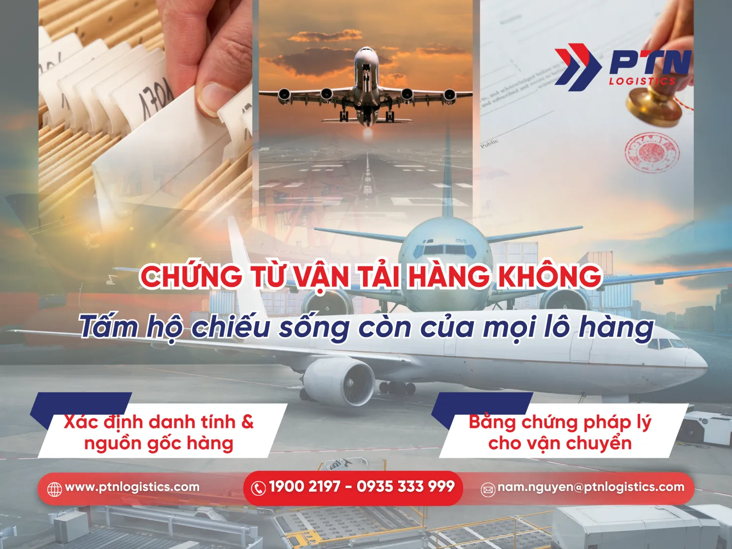 Chứng từ vận tải hàng không: Tấm hộ chiếu đóng cont của mỗi lô hàng