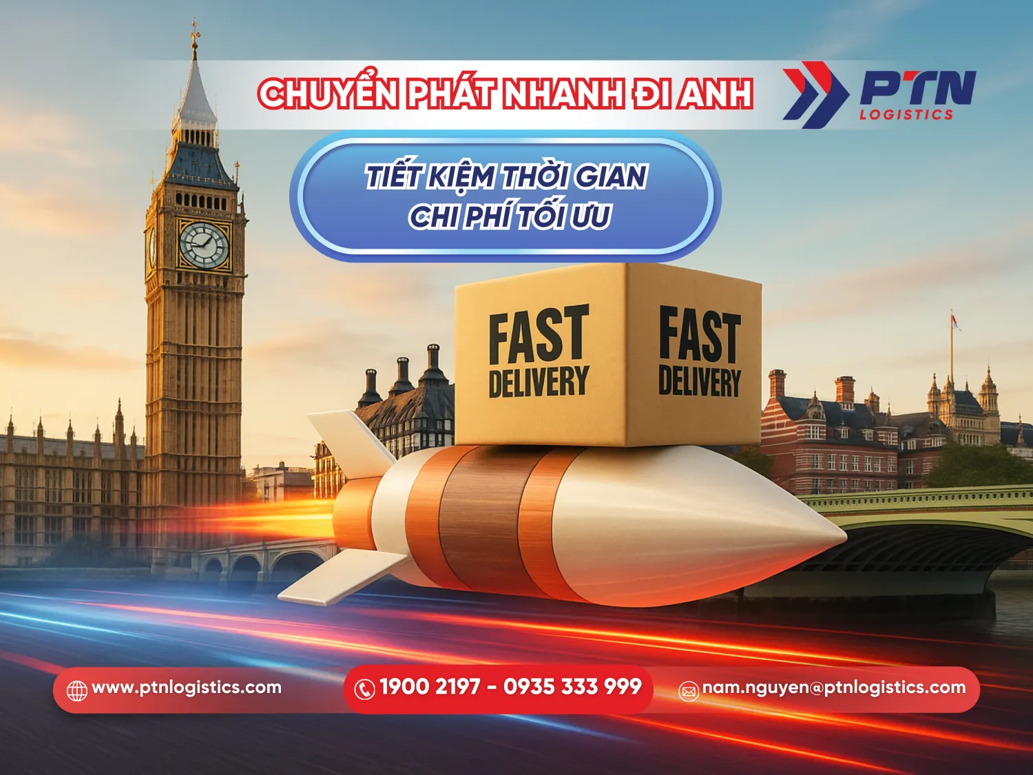 Chuyển phát nhanh đi Anh tiết kiệm thời gian, chi phí tối ưu