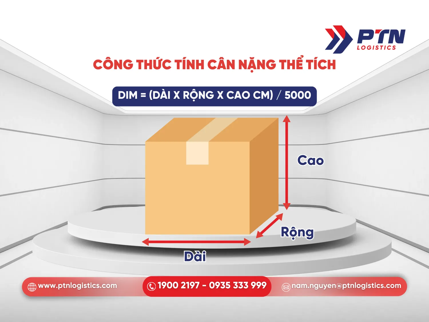 Công thức tính cân nặng thể tích chuẩn