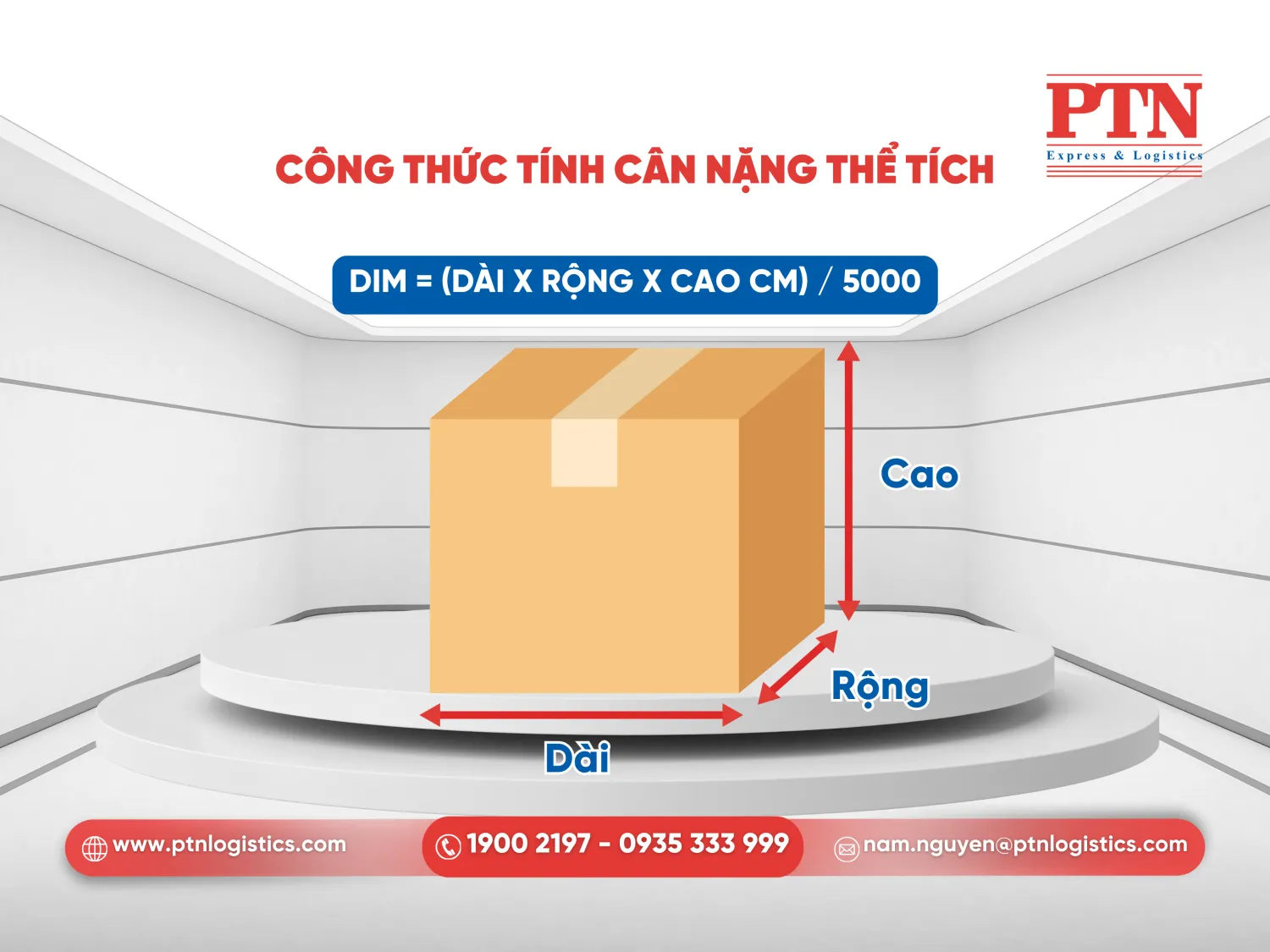 Công thức tính cân nặng thể tích