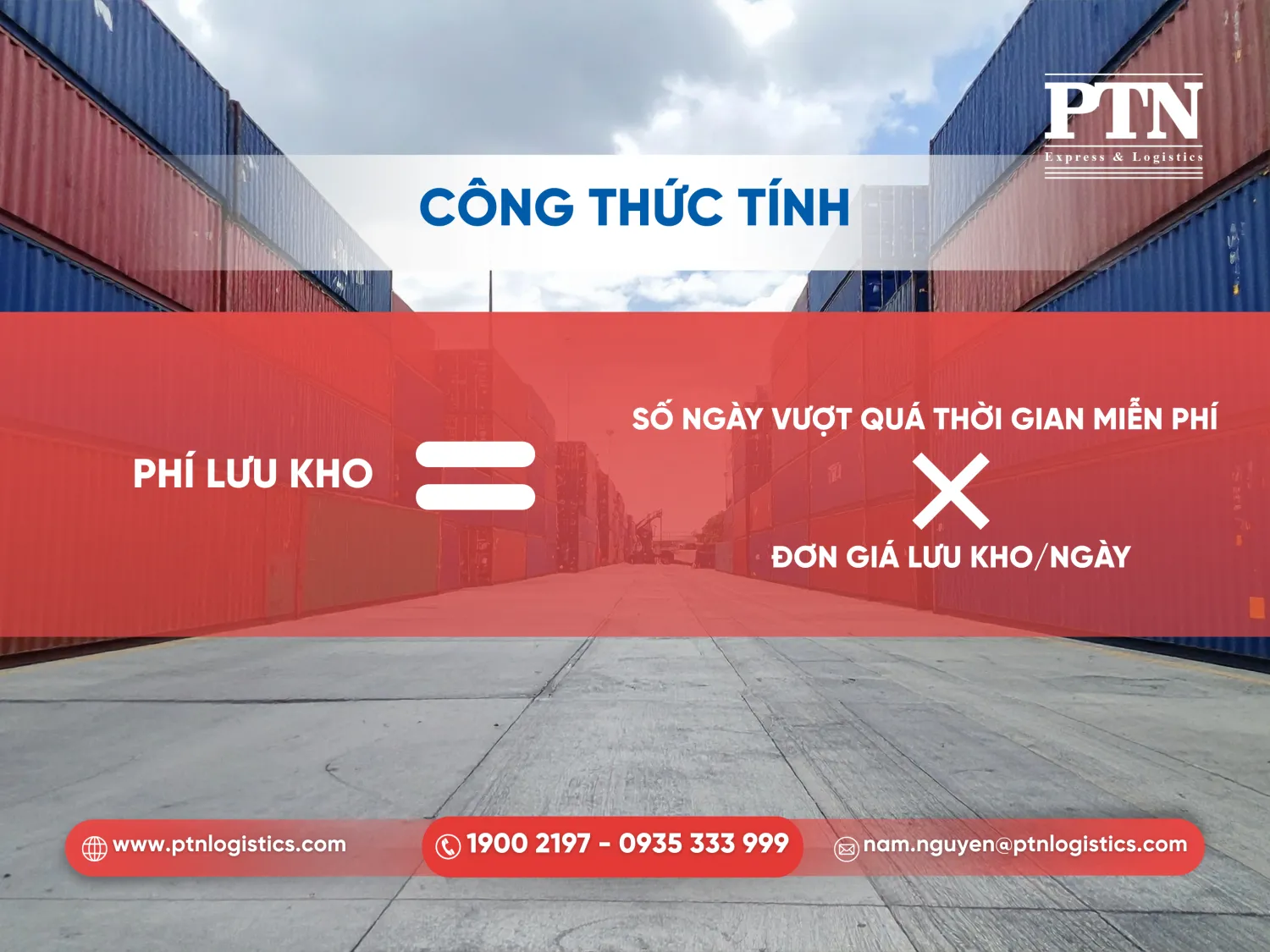 Công thức tính phí storage