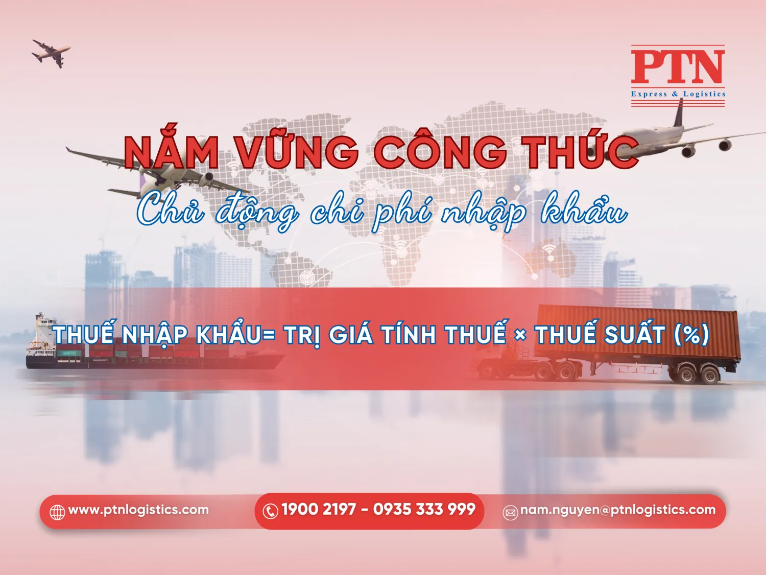 Công thức tính thuế nhập khẩu